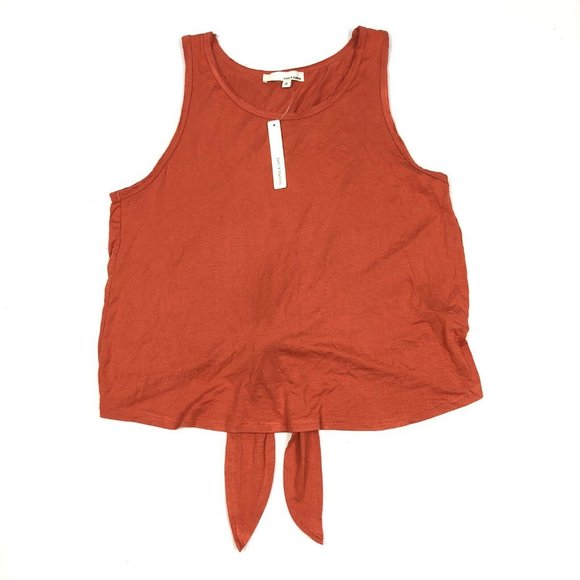 june & hudson Tops - NWT June & Hudson Orange Tie Back Easy Tank Top
